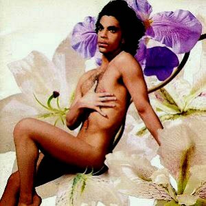 Prince on the front cover of his 1988 album Lovesexy